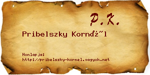 Pribelszky Kornél névjegykártya