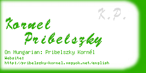 kornel pribelszky business card